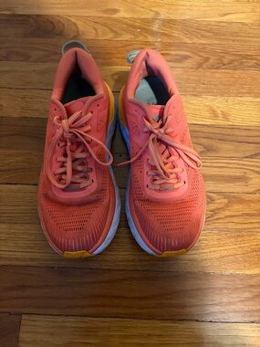 Hoka Women’s 8 Coral Orange Women's Running Sneakers